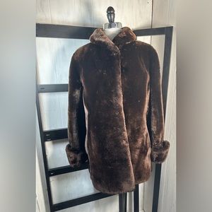 Retro Capitol Fur Shop D.C./Paris Brown Mouton—Top 1% Shearling Coat, M/L, WOW!